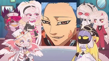 Hazbin Hotel react to ban | Seven deadly sins | Lucifer | Charlie | Gacha life 2
