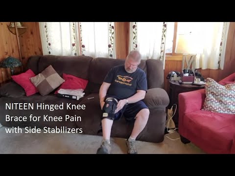 Hinged Knee Brace for Knee Pain with Side Stabilizers by NITEEN