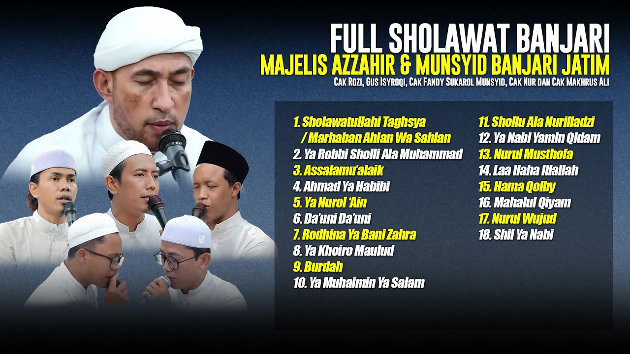 Full Album Sholawat Banjari Majelis Az Zahir & Munsyid Banjari Jatim | Lirik & Terjemah
