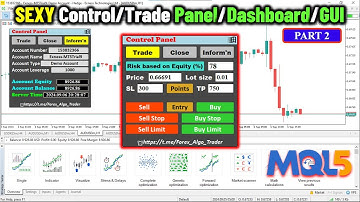 MQL5 Responsive Control/Trade Panel/Dashboard/🎰User Interface GUI EA [PART 565 D] #forexalgotrader