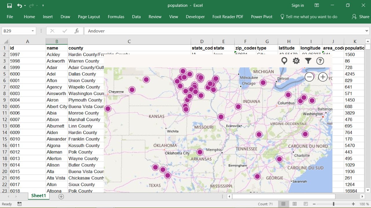 Excel 2016 No Map Chart