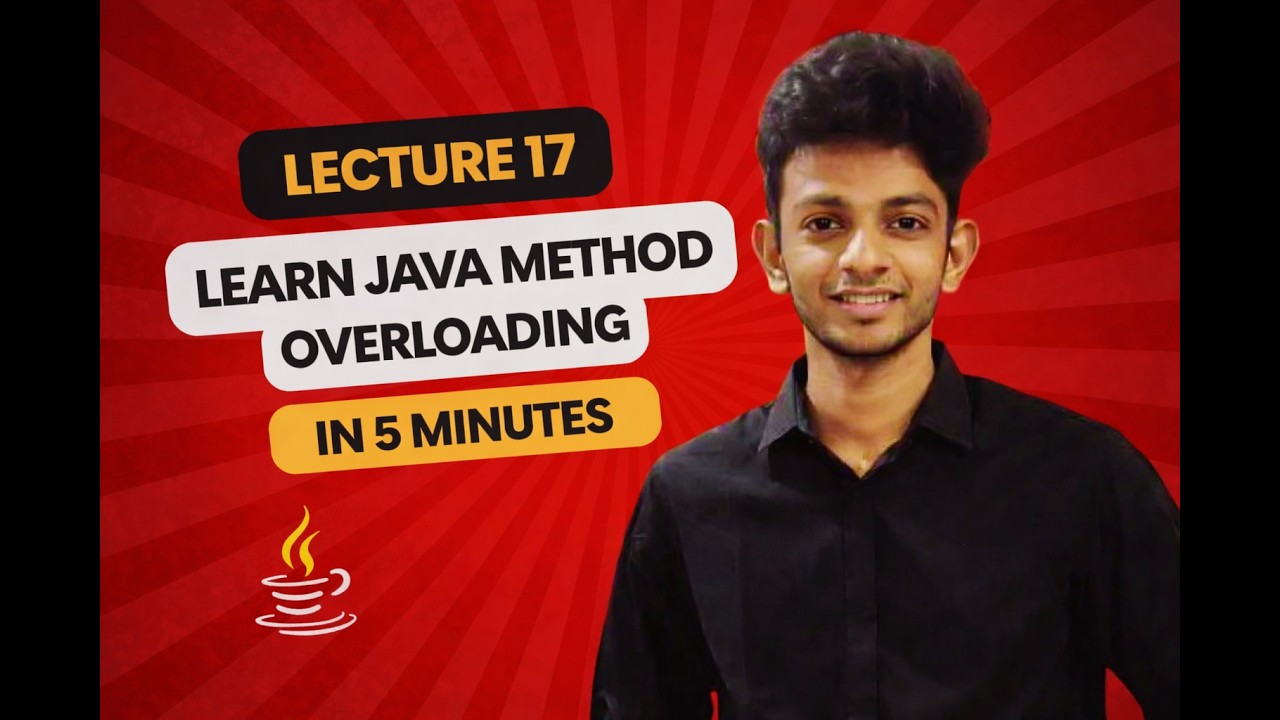 Java Method Overloading in 5 minutes (With Code Examples) | Lecture 17 ...