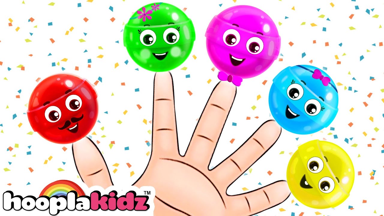 ⁣Finger Family Song With Lollipop + Fun Kids Songs By Hooplakidz