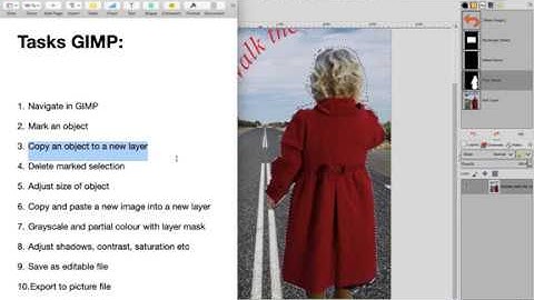 GIMP tutorial - create new layer from selection