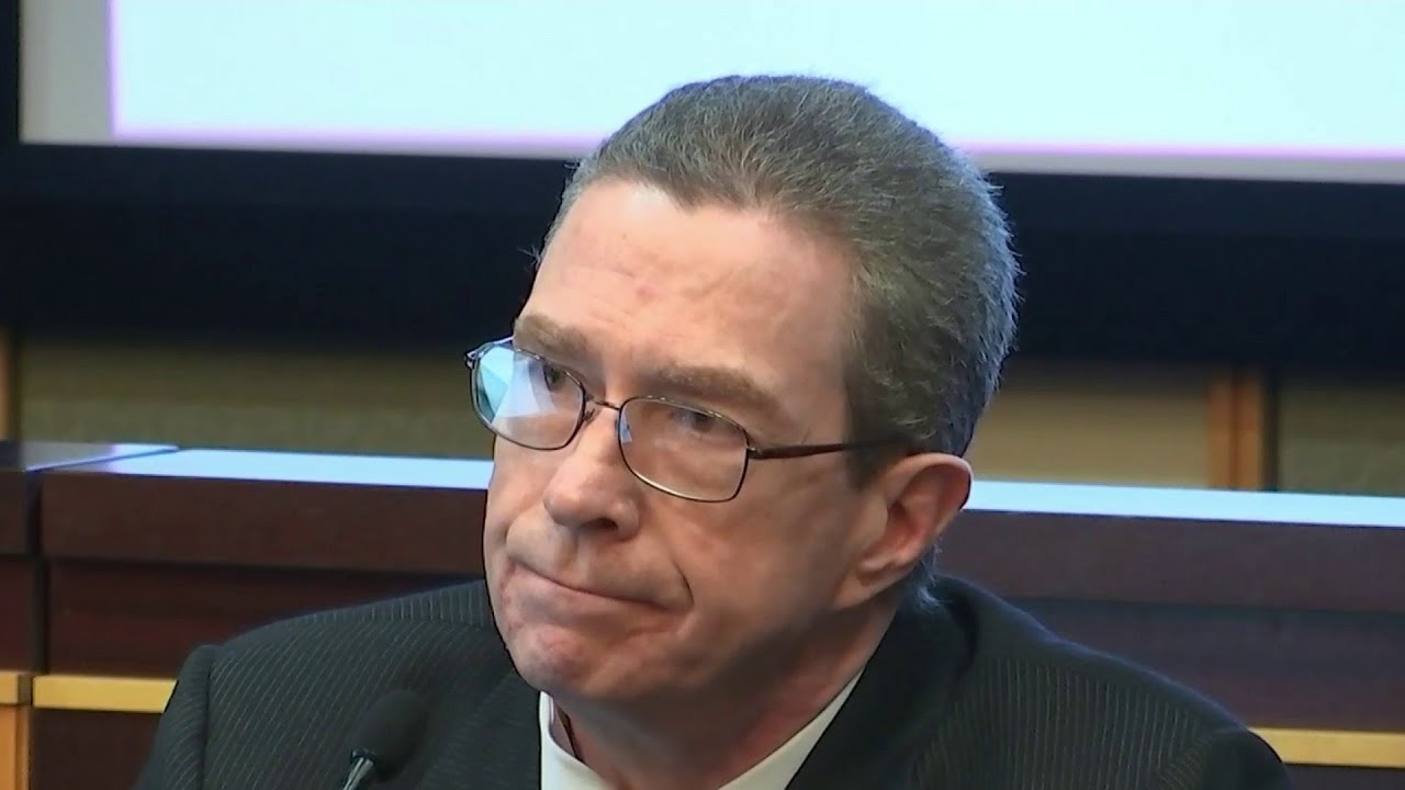 newspaper mockup Accused murder testifies during trial