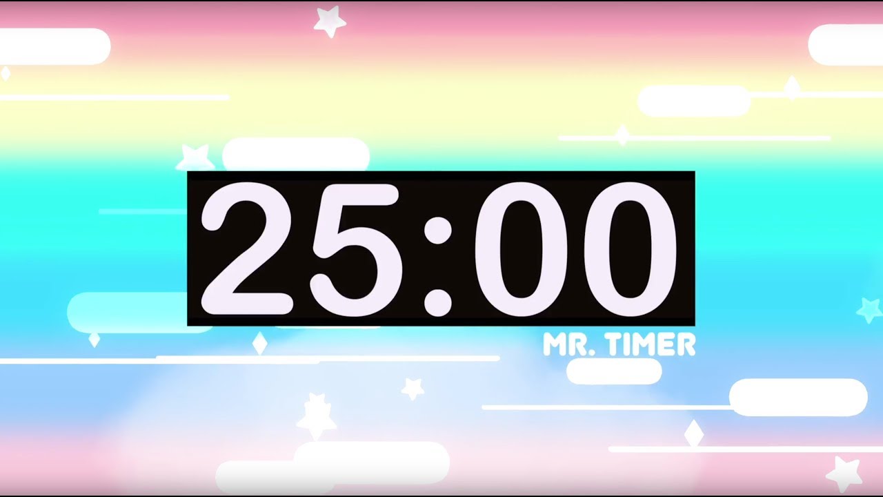 25 Minute Timer With Music For Kids Online Countdown Timer Youtube