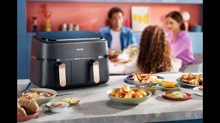 The smarter Philips dual Airfryer from 3 component meals to fries