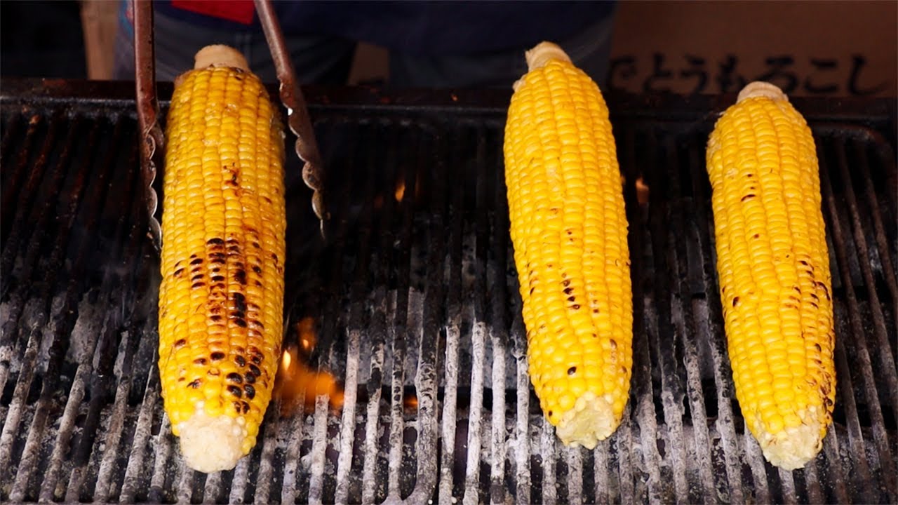 Japanese Street Food Grilled Corn Fukuoka Japan YouTube