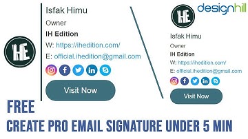How to Create a Email Signature with Images, Social Icons & Logo Tutorial | Designhill