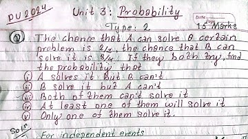 Unit 3: Probability।Type 2|Statistics and Probability|BE Purbanchal University,TU,KU,PoU