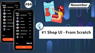 Flutter Tutorial - 1/3 Shop UI - From Scratch (For Beginners)