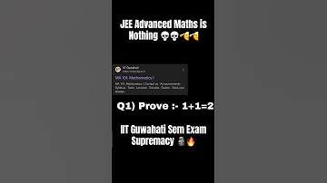 JEE Advanced MATHS is Nothing 🥹 IIT Guwahati Supremacy | IIT JEE Aspirants 🫡 #iit #jee