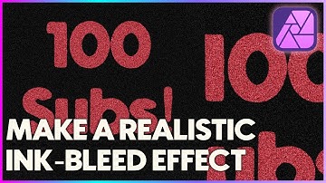 Affinity Photo 2: Create a REALISTIC Ink Bleed Effect (Quick & Easy Tutorial!)