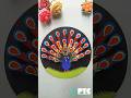 How to make peacock with paper craft 🦚🦚 #trending #viral #ytshorts