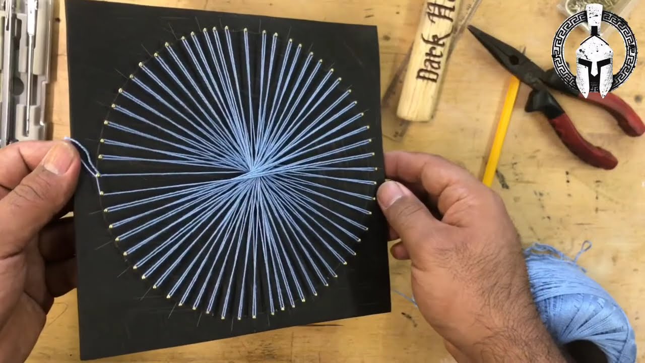 تعليم فن الرسم بالخيوط والمسامير(4)