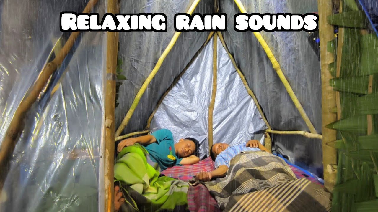 Diguyur hujan deras siang dan semalaman suntuk tidur nyenyak sampai pagi, relaxing rain sound