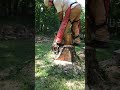 How to carve a chair out of a tree stump using a chainsaw!