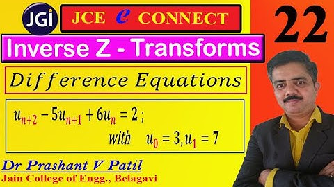 Solution of Difference equation || 𝒖_(𝒏+𝟐)−𝟓𝒖_(𝒏+𝟏)+𝟔𝒖_𝒏=𝟐 ||  Z Transforms || Dr Prashant Patil