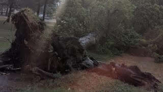 Strong winds, hail causing downed power lines in Poteau