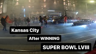 DOWNTOWN AFTER CHIEFS WIN SUPER BOWL LVIII