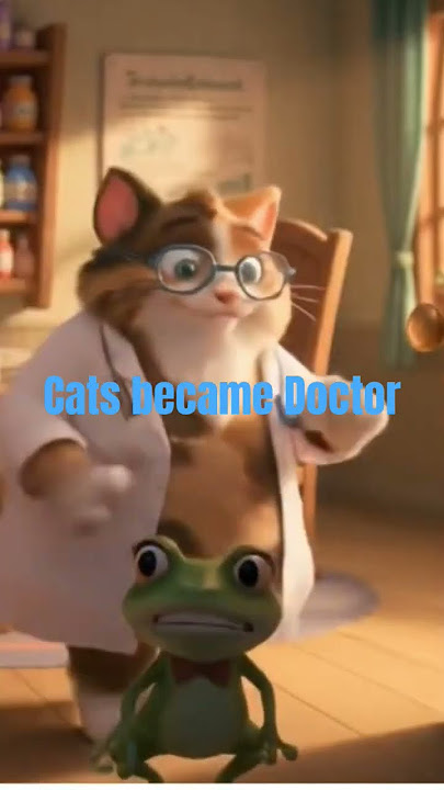 Cat Became a Doctor#viral #funny #trending #trend #trend #cat