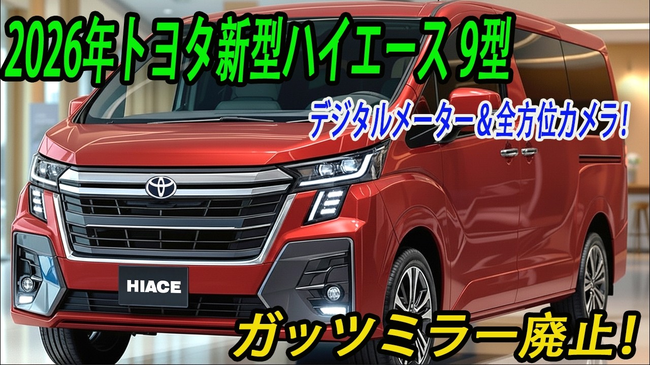Latest information on the new Toyota Hiace 9th generation