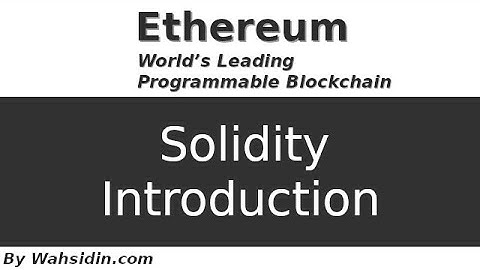 Solidity Introduction