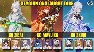 Stygian Onslaught 6.5 C0 DIRE CLEAR | Zibai +  Mavuika + Skirk | Genshin Impact