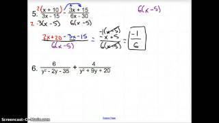 8.2 Adding and Subtracting Rational Expressions