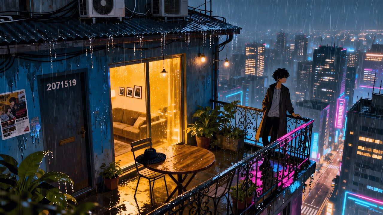 Escape the Noise 🌃 Rainy Lofi Beats for Relaxing Nights & Deep Focus