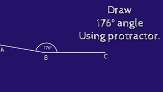 How to draw 176 degree angle using protractor. shsirclasses.