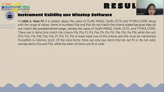 The 7th Profunedu 2022: Validity and Reliability Self Efficacy using Excel and Winsteps