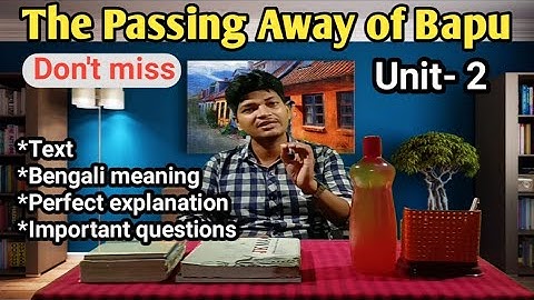 The Passing Away of Bapu by Nayantara Sehgal text with Bengali meaning