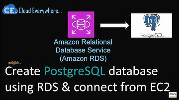 [Tamil] EC2 PostgreSQL Example | Create PostgreSQL database using AWS RDS and connect EC2 instance