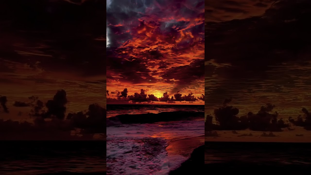 Watch Fiery Sunset in Ocean | Red and Orange Clouds & Sky #shorts on YouTube Watch Fiery Sunset in Ocean | Red and Orange Clouds & Sky #shorts on YouTube