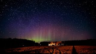 Time Lapse Aurora at Midland Michigan Mar 28 2017