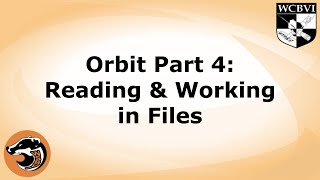 Famous Orbit Part 4 Reading and Working in Files Profile