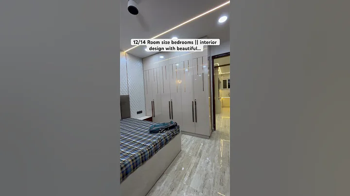 12/14 Room size bedrooms || interior design with beautiful... #bedroomdesign  #sortvideo #youtubesh thumbnail