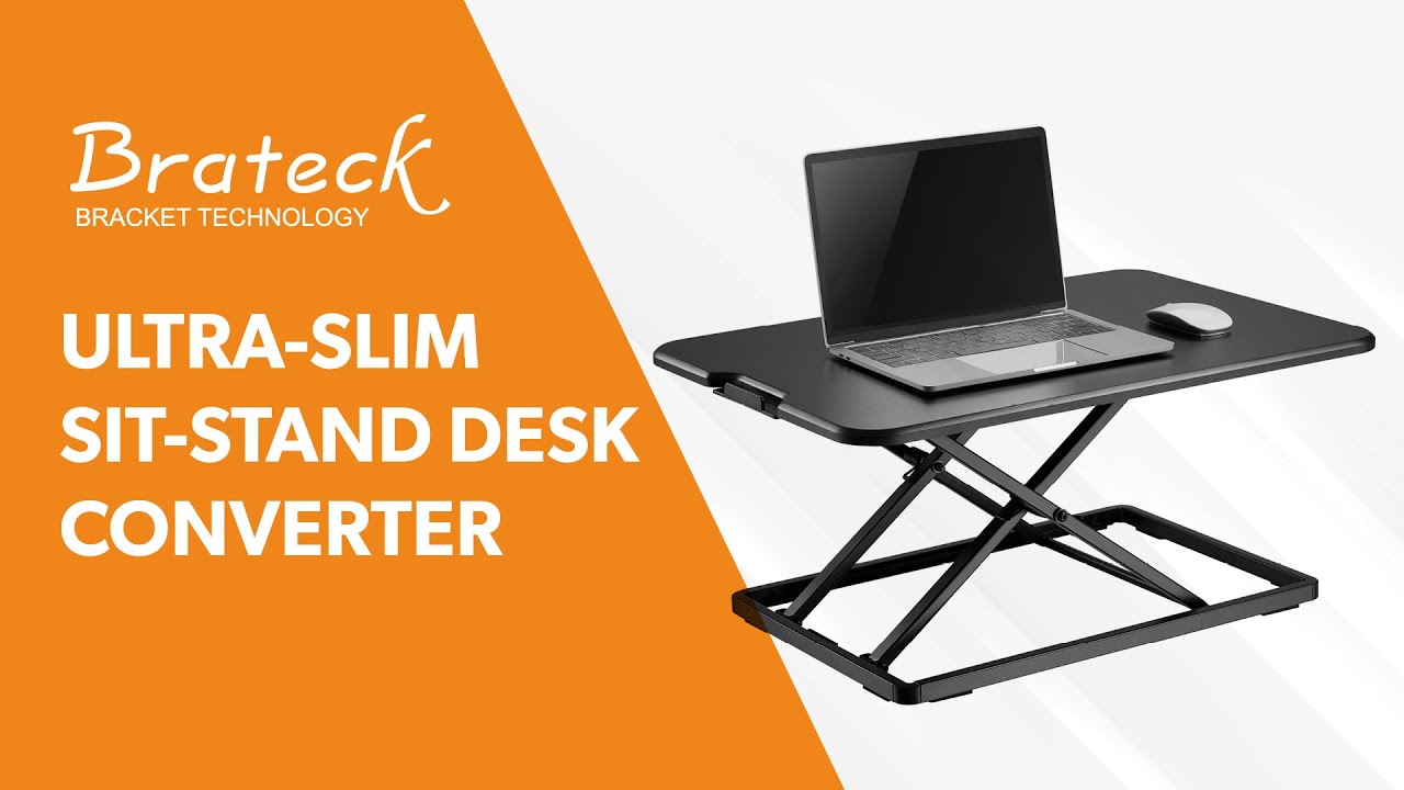 Brateck ULTRA-SLIM SIT-STAND DESK CONVERTER (HELICAL SPRING)  DWS26-01N