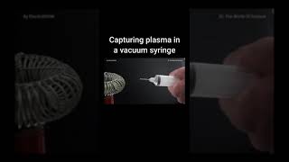 Capturing plasma in a vacuum syringe