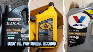 6 Best Oil For Honda Accord in 2026 | for 2007 - 2022 Models