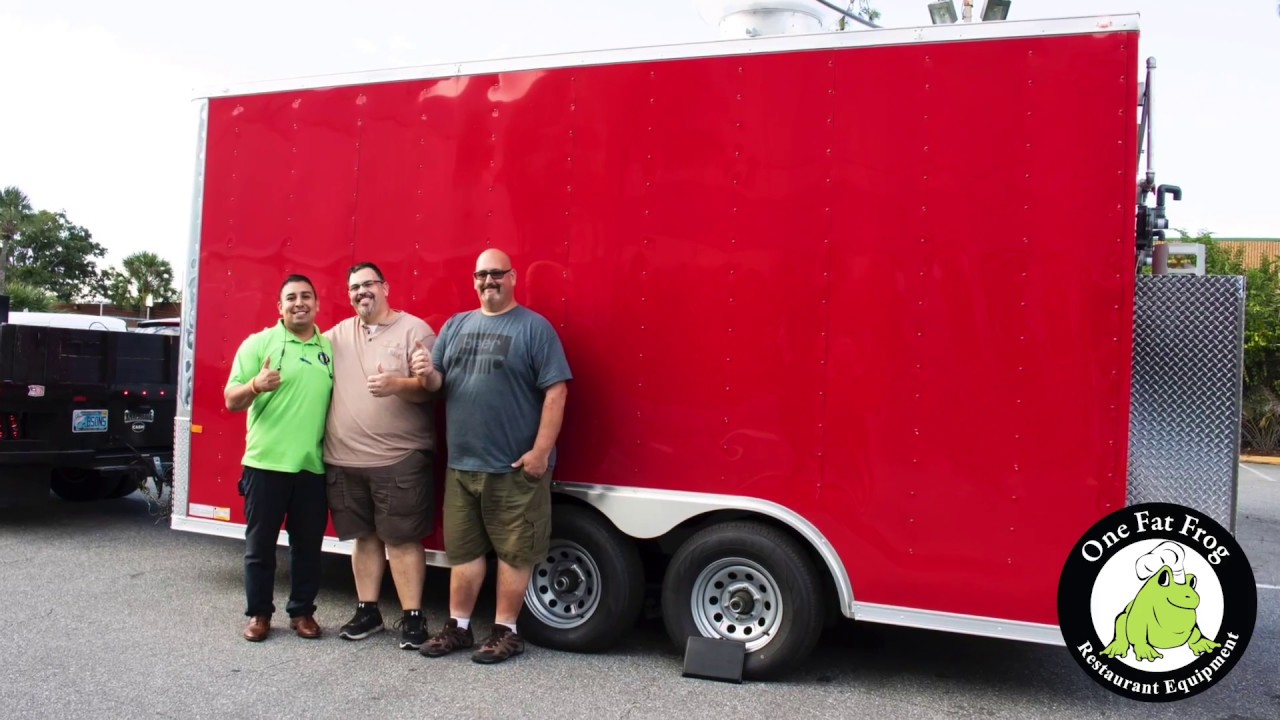 One Fat Frog Food Trucks & Trailers Celebrates another Trailer pick up - YouTube