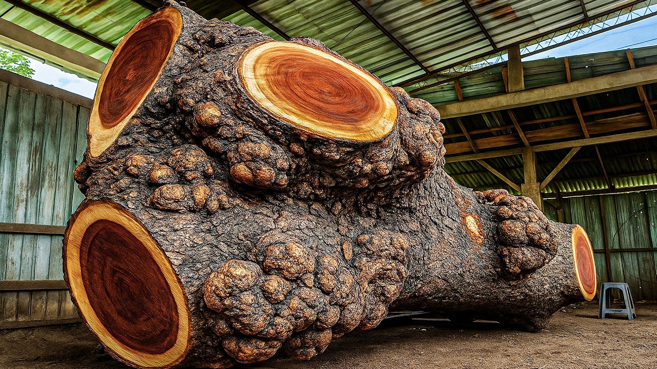 Sawmill Disaster Strikes ‼️ Rare Solid Trembesi Wood Nearly Causes ...
