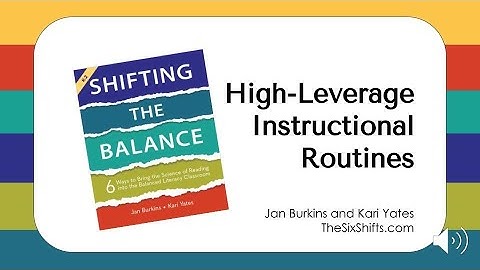 High-leverage Instructional Routines