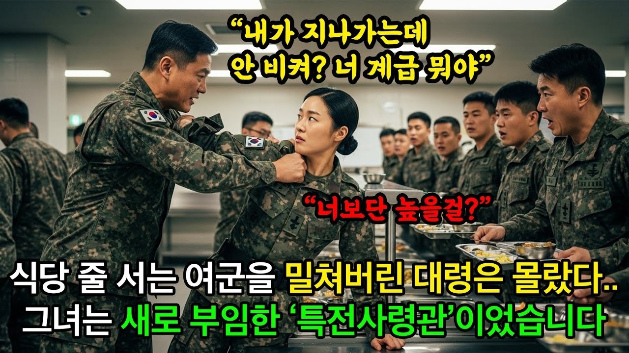 병영식당 줄서는 여군 밀친 대령, 그녀가 신임 특전사령관일줄은 상상도 못했습니다