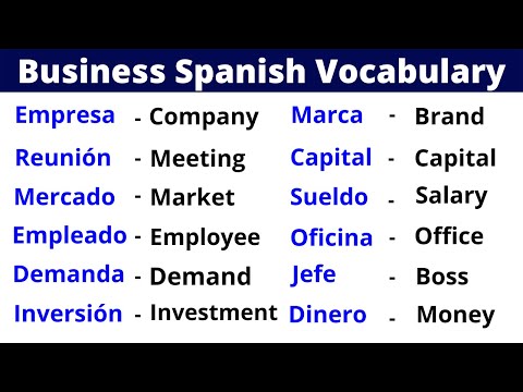 Business Spanish Vocabulary You Need To Know 