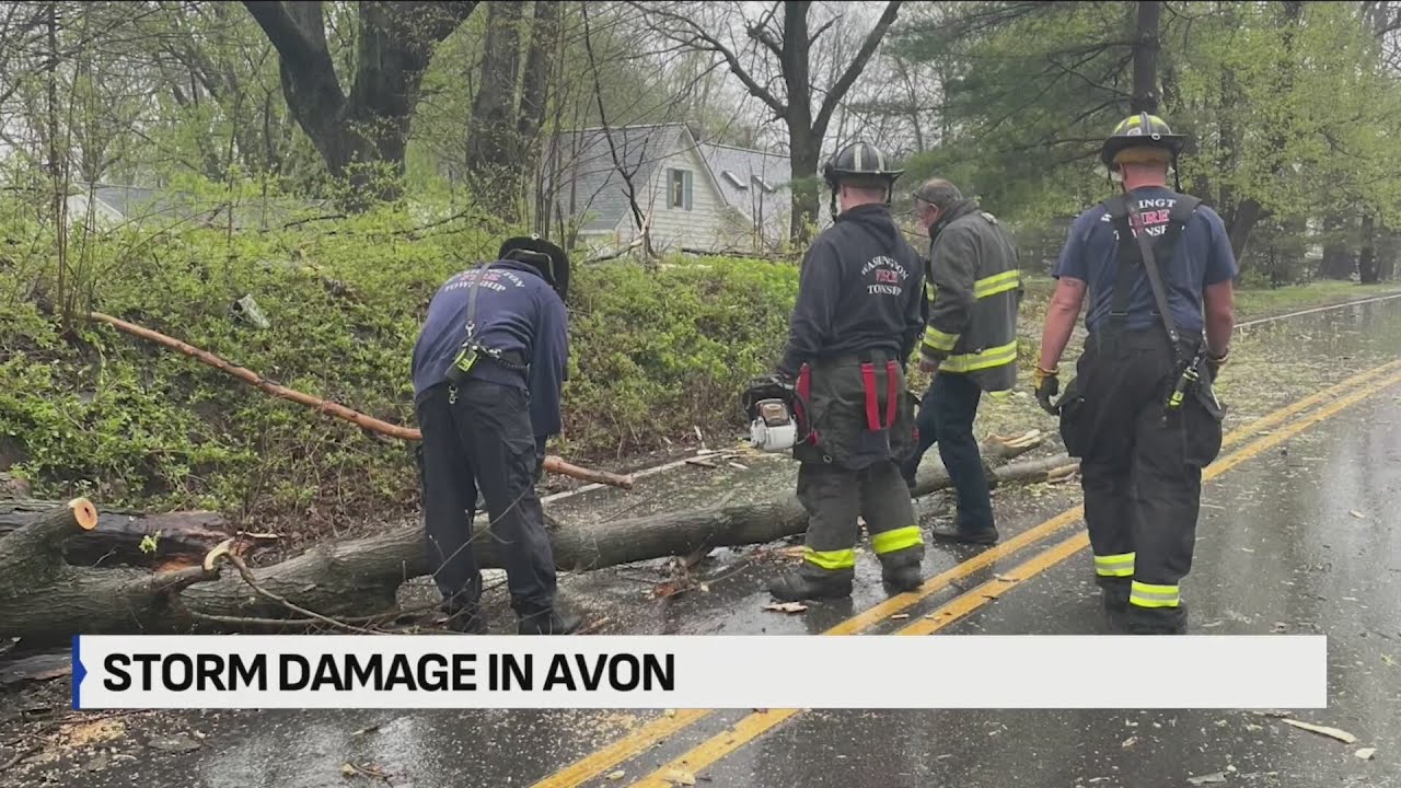 Strong thunderstorms knock out power, down trees in central Indiana ...