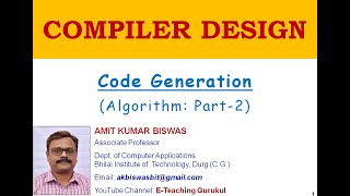 Code Generation Algorithm: Part-2 | code generation | compiler design in hindi | 2020