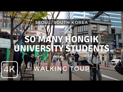 Mornings in Hongdae are Bustling with Hongik University Students | Seoul South Korea