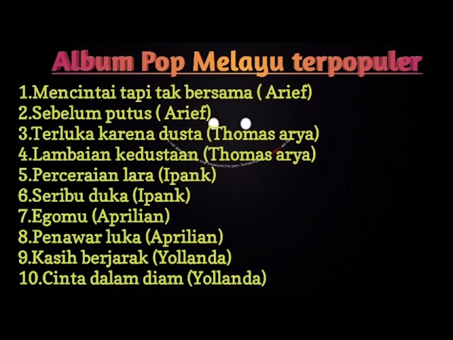 Album lagu-lagu pop melayu terpopuler | arief | thomas arya | Ipank class=
